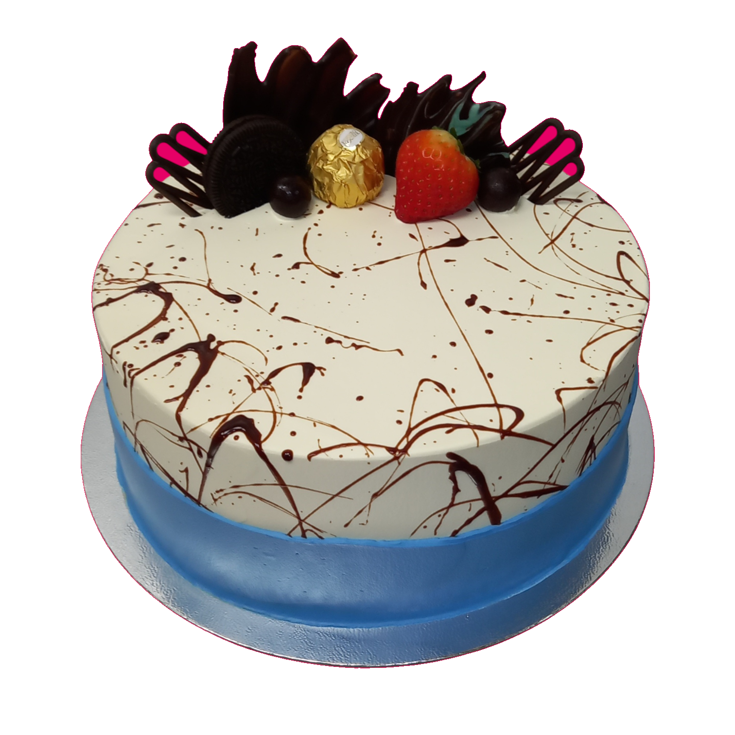 Chocolate Dusting Vanilla Cake