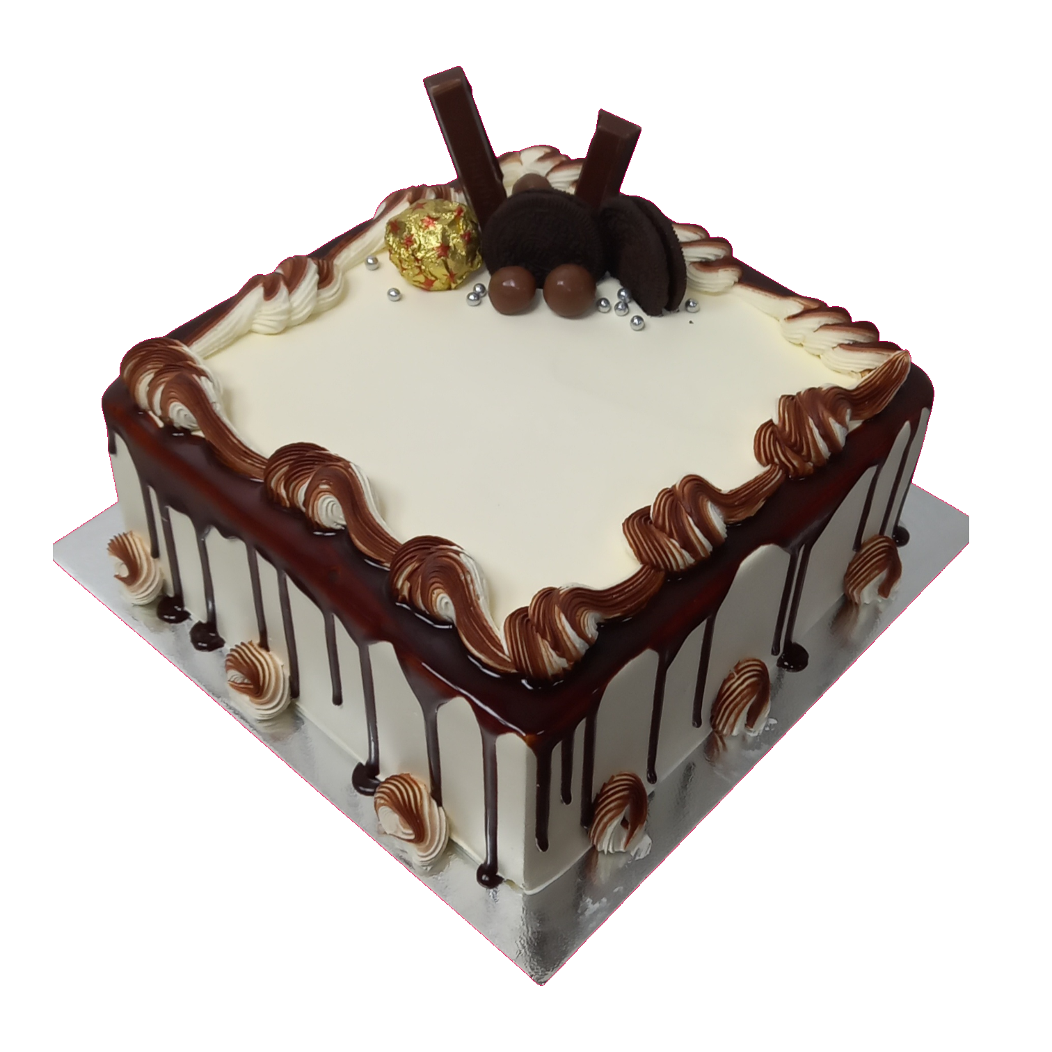 Chocolate drip Square Cake