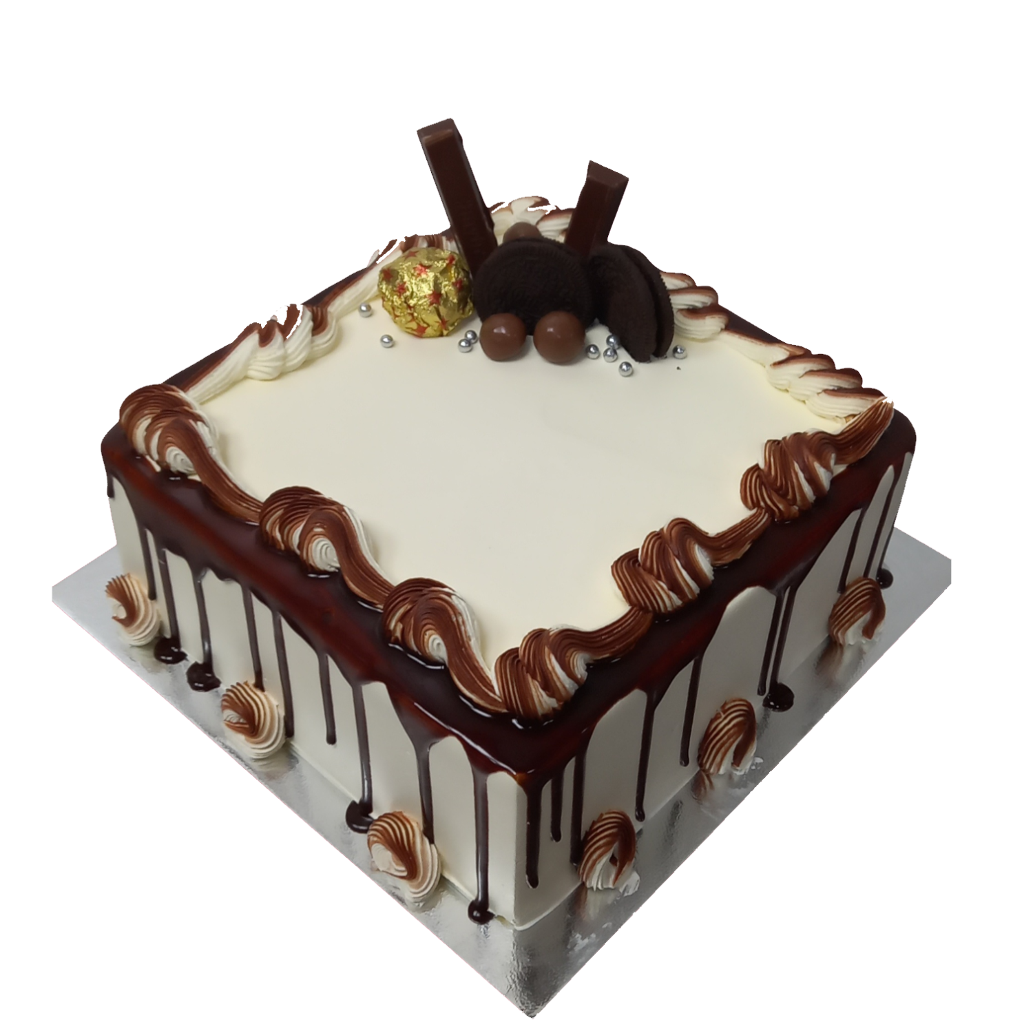 Chocolate drip Square Cake