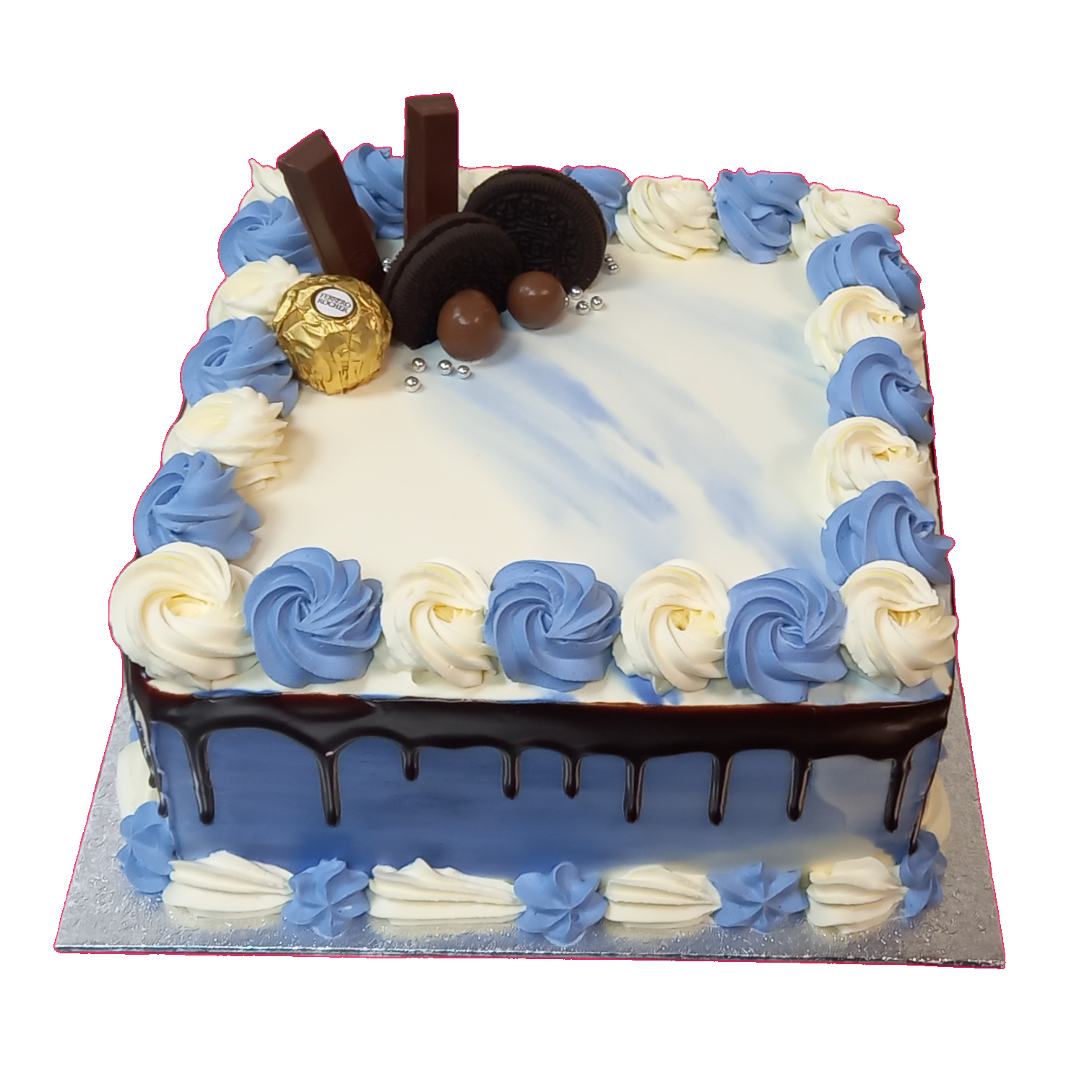 Square Blue Shade Cake