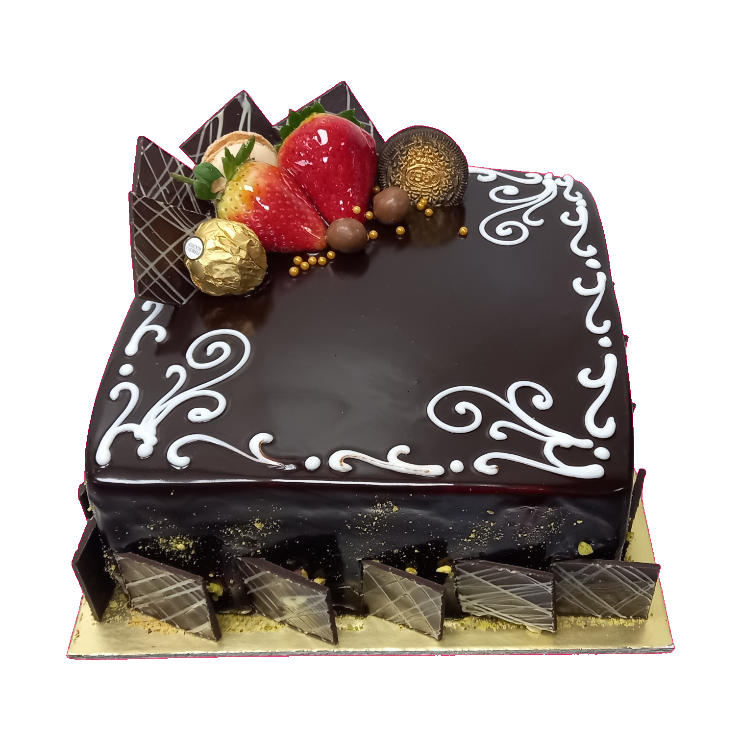 Square Truffle Chocolate Cake